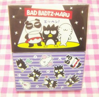 Sanrio Bad Badtz - Maru Mini Memo & Mini Sticker With 2 Box Case / Japan 2018