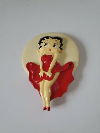 Betty Boop Refrigerator Magnet Circa 1995 3 - 1/4 " Marilyn Munroe Wind Blown Dress