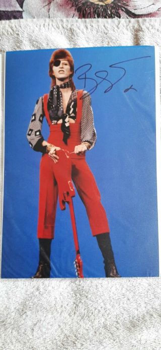 David Bowie Hand Signed Photo With