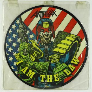 Metal Picture Disc 45 - Anthrax - I Am The Law - Island Uk - Vg,  Mp3