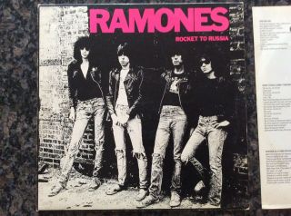 Rare Punk Vinyl 12” Lp Ramones Rocket To Russia Picture Inner Sex Pistols Clash