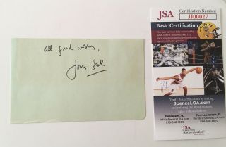 Jonas Salk Signed Autographed 3x5 Album Page Jsa Certified Polio Vaccine