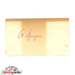 Charles H.  Spurgeon (d.  1892) English Baptist Preacher Signed Autograph Card