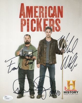 American Pickers Hand Signed 8x10 Photo Signed By Frank,  Mike,  Danielle Jsa