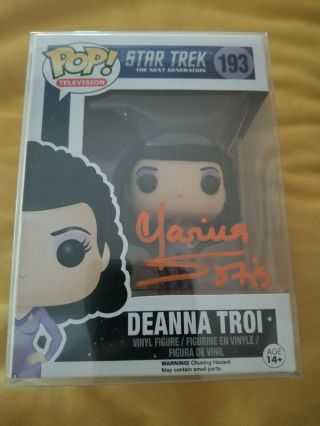 Star Trek Next Generation - Deanna Troi Funko Signed By Marina Sirtis