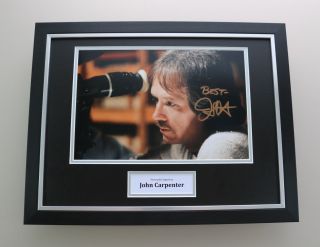 John Carpenter Signed Photo Framed 16x12 Halloween Autograph Memorabilia Display