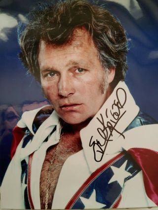 Evel Knievel Signed And Authenticated Photo