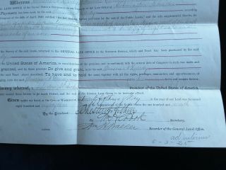 1883 President Chester A Arthur Signed Land Grant Nebraska 3