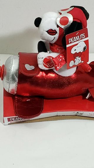 Snoopy Flying Ace In Plane Light - Up Valentines Day Message Propeller Musical