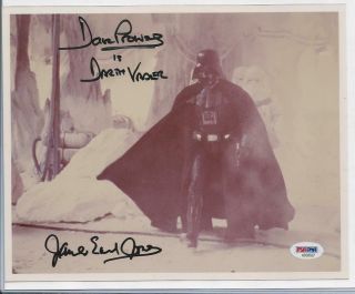 Psa/dna Star Wars Signed Photo Dave Prowse James Earl Jones Darth Vader 8x10