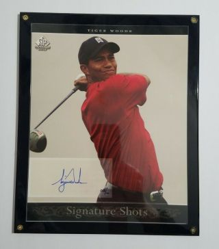 Upper Deck Authenticated Tiger Woods Auto 68/100 Rare Red Shirt Sunday Freeship