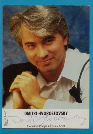 Dmitri Hvorostovsky In Person Hand Signed Photo 4 X 6 Inch Autograph Opera