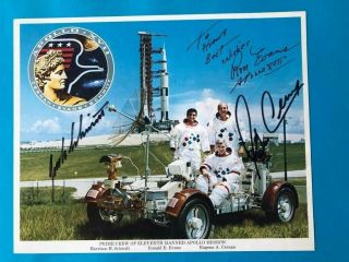 Apollo 17 Signed Photo | Autographs Of All Three Crew | Nasa Memorabilia