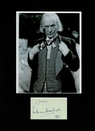 William Hartnell The First Dr.  Who Authentic Signed Autograph Display Uacc 2