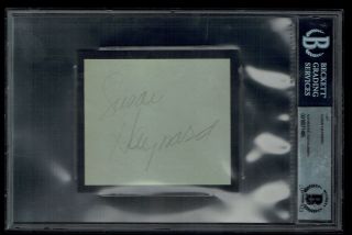 Susan Hayward (d.  1975) Signed Autograph Auto 3.  5x3.  5 Cut Aaw Actress Bas Slab