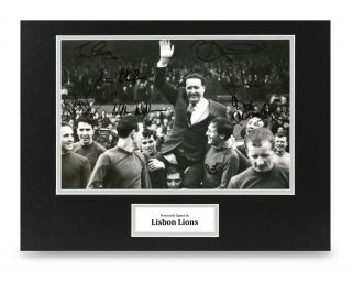 Lisbon Lions Signed 16x12 Photo Display Celtic 1967 Autograph Memorabilia,