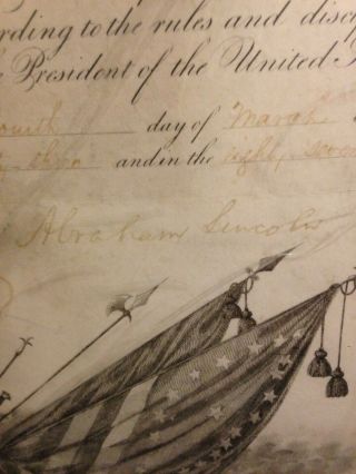 President Abraham Lincoln Signed Autographed 1863 Appointment Document PSA/DNA 4