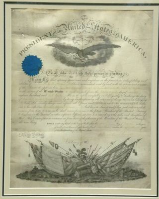 President Abraham Lincoln Signed Autographed 1863 Appointment Document PSA/DNA 6