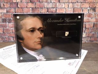 Alexander Hamilton Signed Handwritten Word Jsa Loa Authentic History Gift