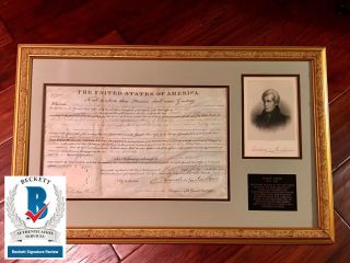 Andrew Jackson Autograph 1831 Land Grant Signed As President Bas