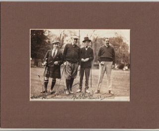 Warren G.  Harding & Others – American President – Golf – Authentic Signatures