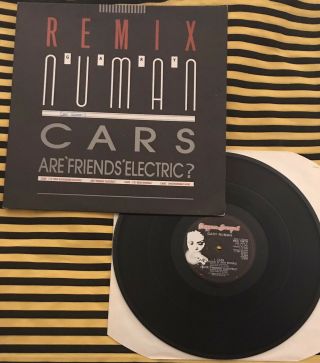 Gary Numan Cars Remix E Reg Model Hand Signed 12 " Single Record Vinyl 1987