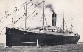 James Clayton Barr – Cunard Line – Rms Carpathia – Authentic Signature