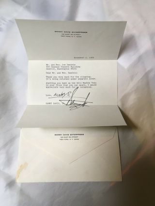 Sammy Davis Jr.  - Typed Letter Signed 11/03/1965 To Joy And Joe Daniels