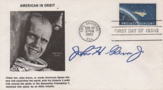 John Glenn Signed First Day Cover Friendship 7 Earth Orbit