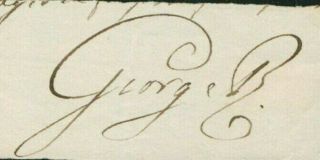 King George III SIGNED AUTOGRAPHED 1796 Clipped Signature (1738 - 1820) 3