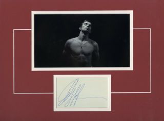 Rudolf Nureyev Mounted Photo/card Signed In Person - Dancer And Actor