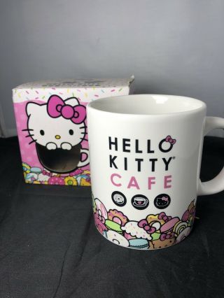 Sanrio Hello Kitty Cafe Ceramic Mug Exclusive Rare Collectible 2017