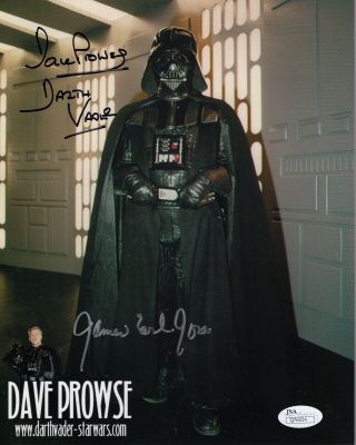 James Earl Jones,  Dave Prowse Hand Signed 8x10 Photo Rare Darth Vader Jsa