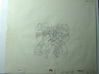 She - Ra Princess Of Power Production Cel Drawing: She - Ra & Horde Troopers - 251