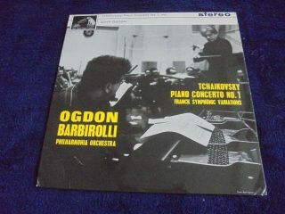 Tchaikovsky/john Ogdon/sir John Barbirolli 1963 Uk Lp Stereo Hmv Asd 542 W&g