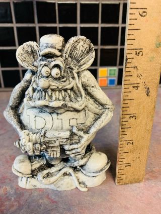 Here Ktty Kitty Rat Fink Figure With Weapon.  Ed Big Daddy Roth Wierd - O