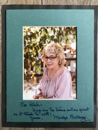 Silent Actress Madge Bellamy Autograph Vintage 2 Photos,  Signed Letter 1979
