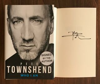 Hand Signed Book Pete Townshend Who I Am The Who - Beatles Sinatra Presley,