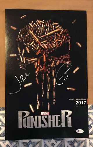 Jon Bernthal The Punisher Signed 11x17 Bas Beckett Witness Certified C02