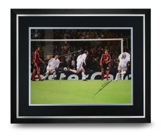 Zinedine Zidane Signed Photo Large Framed Real Madrid Display Autograph