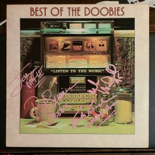 The Doobie Brothers Signed Lp Record Album Best Of The Doobies All 4 Signatures