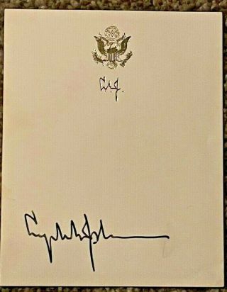 President Lyndon B Johnson Lbj Signed Bookplate Psa/dna Authenticated