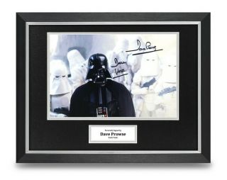 Dave Prowse Signed 16x12 Framed Photo Display Darth Vader Star Wars Memorabilia