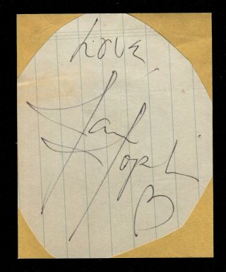 Janis Joplin (1943 - 1970) Signed,  Autograph Cut,  Legendary Singer - Songwriter Rare