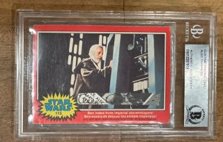 Alec Guinness Signed Star Wars Topps Card Beckett Bas Authentic Cut Auto Slab