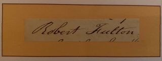 American Inventor Robert Fulton Autographed Paper/cut Signature
