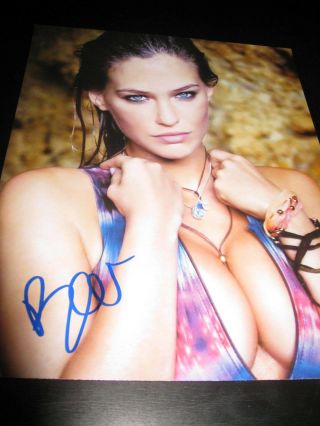 Bar Refaeli Signed Autograph 8x10 Photo Beach Shot Bikini Babe In Person