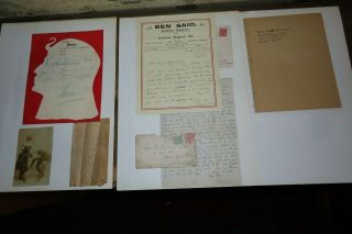 1917 Amasis The Egyptian Man Of Mystery & Ben Said Autographed Letters Hartopp