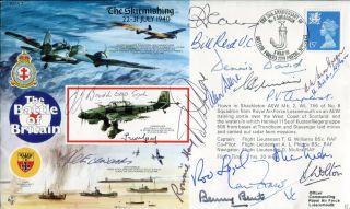 Ww2 Raf Battle Of Britain Cover Signed By Eighteen Pilots,  Veterans And Heroes