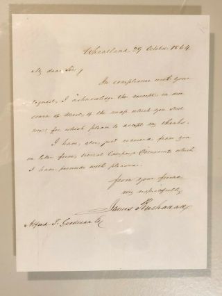 President James Buchanan Autograph Letter